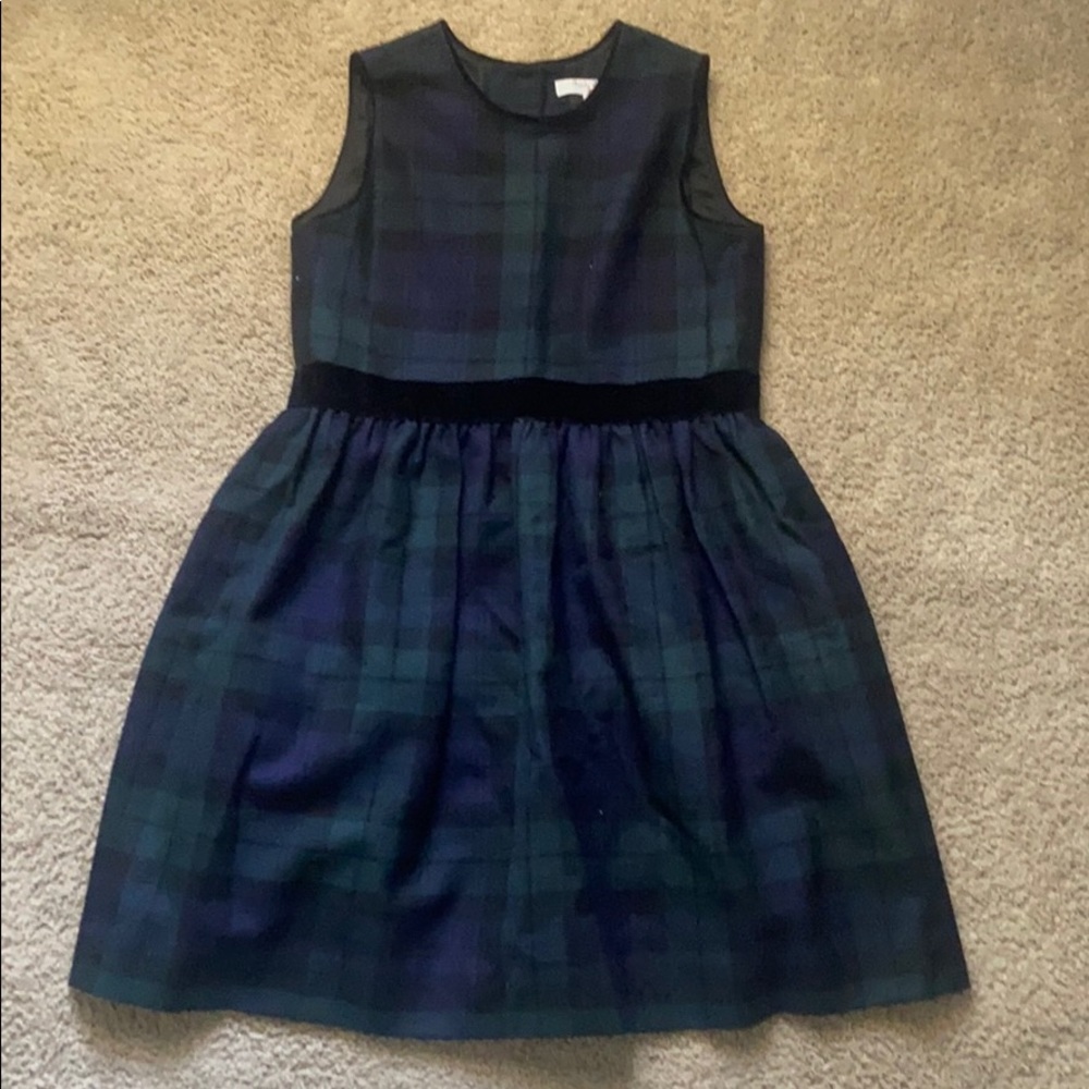 Brooks Brothers Plaid Navy and Forest Green Dress